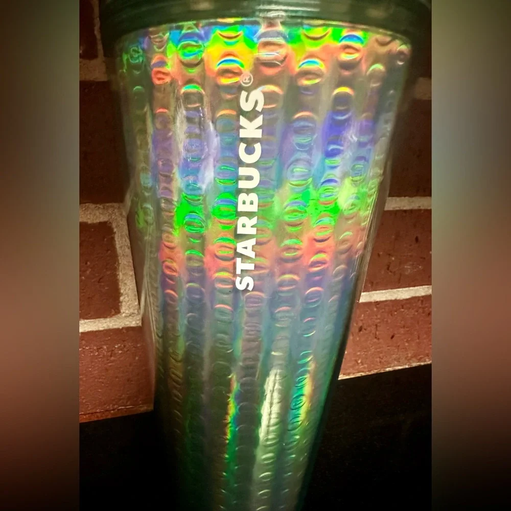 Starbucks Iridescent Green Cold Cup Venti 24oz – Smooth Finish - Picture 3 of 6